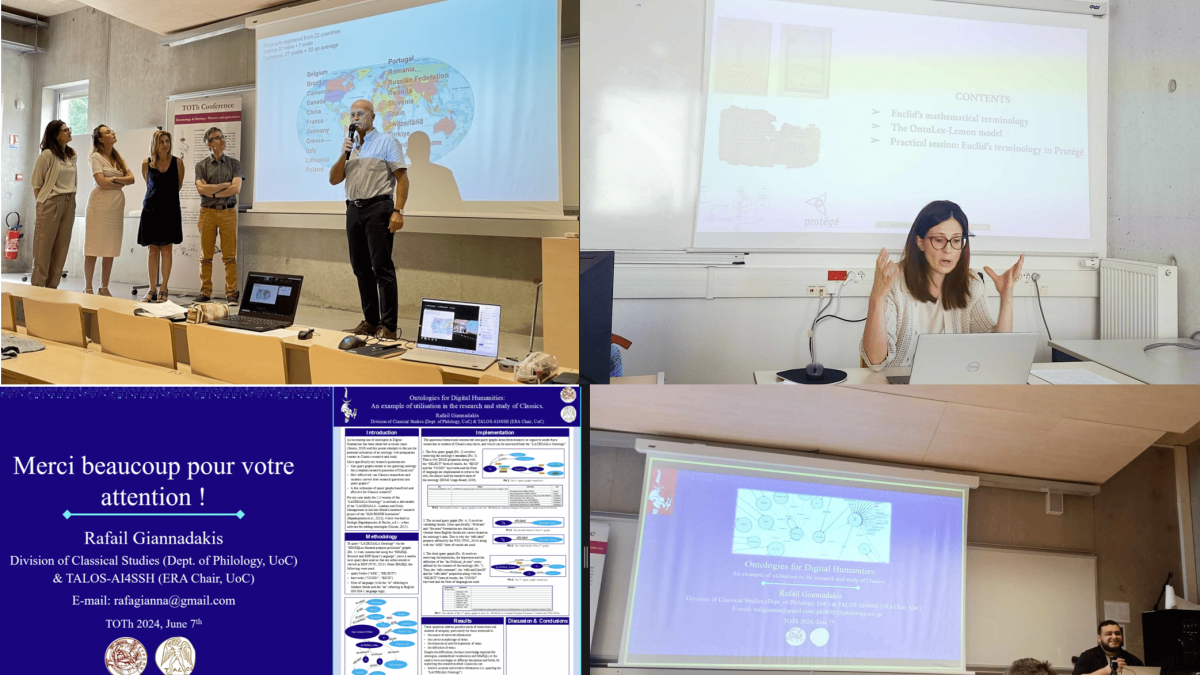 TOTh 2024 (top left: closing, top right: Silvia Piccini-Training Session, bottom: Rafail Giannadakis presentation